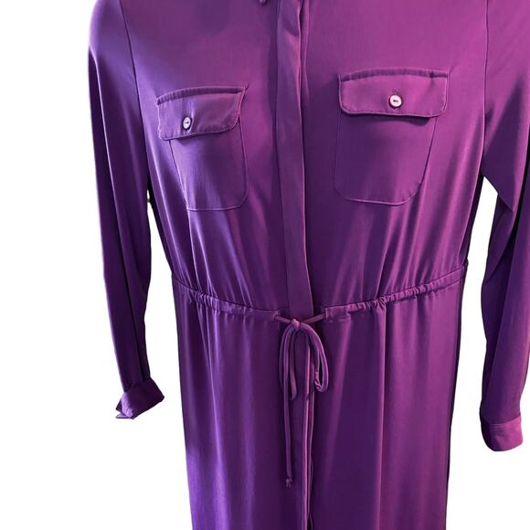 Linda Leal Womens PL Shirtdress 70's Retro Casual Simple but Elegant Timeless - Picture 2 of 12